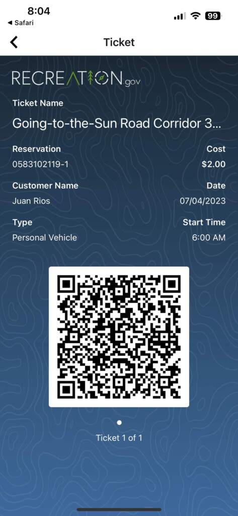 The Glacier Park pass opens digitally at 8am, and by 8:04 we already had ours. Thank goodness!