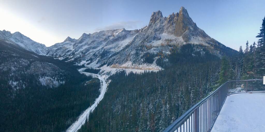 Foto del Washington Pass en invierno; ¿os hacéis una idea?