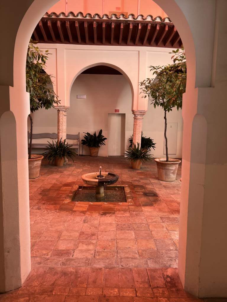 patio Cordobñes, simple y bonito, todo alrededor del agua