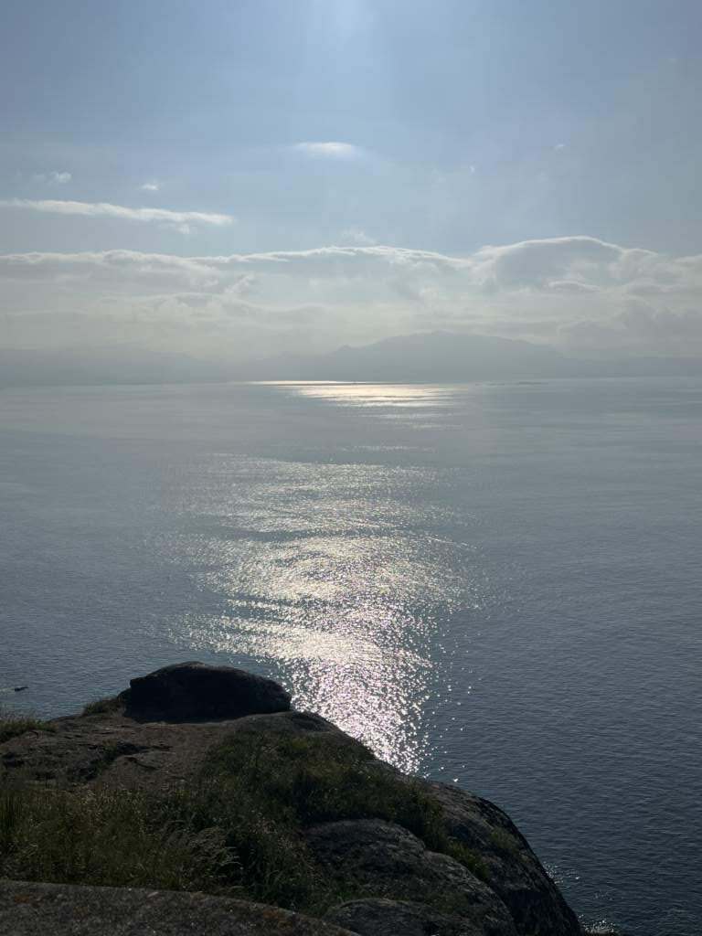 Desde el cabo Fisterra, la vista preciosa