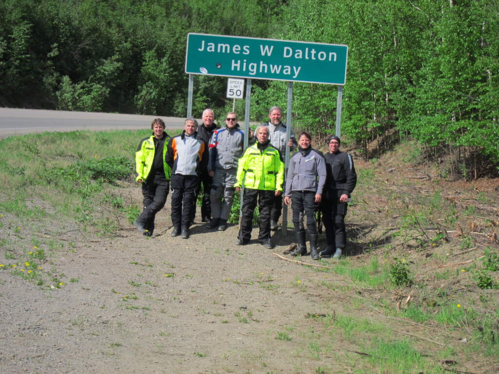 El grupo que iríamos a Prudhose Bay, via la Dalton Highway. Una aventura de las que ya hay pocas