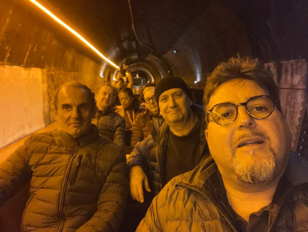 En el tren de las cavas de Mercier en Epernay
