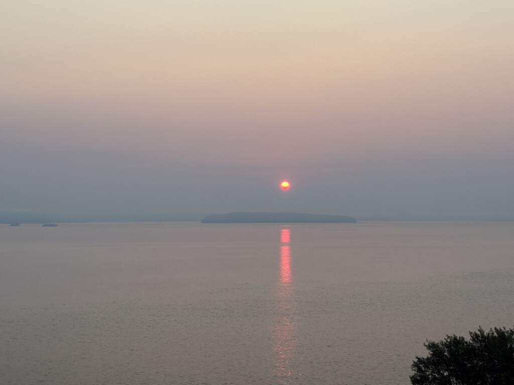 Puesta de sol en Seattle, impresionante