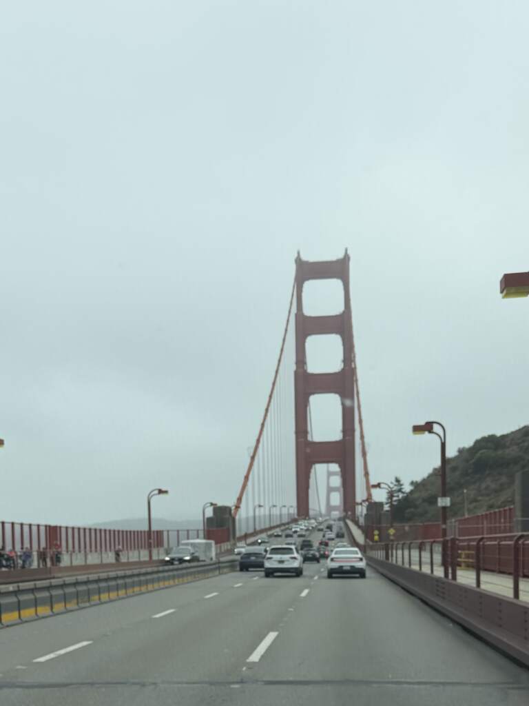 El Golden Gate; teníamos que pasarlo aunque fuera entrando unos kms en San Francisco